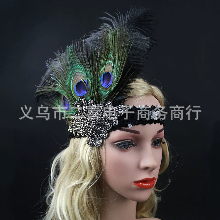 Headband, nail sequins, European style