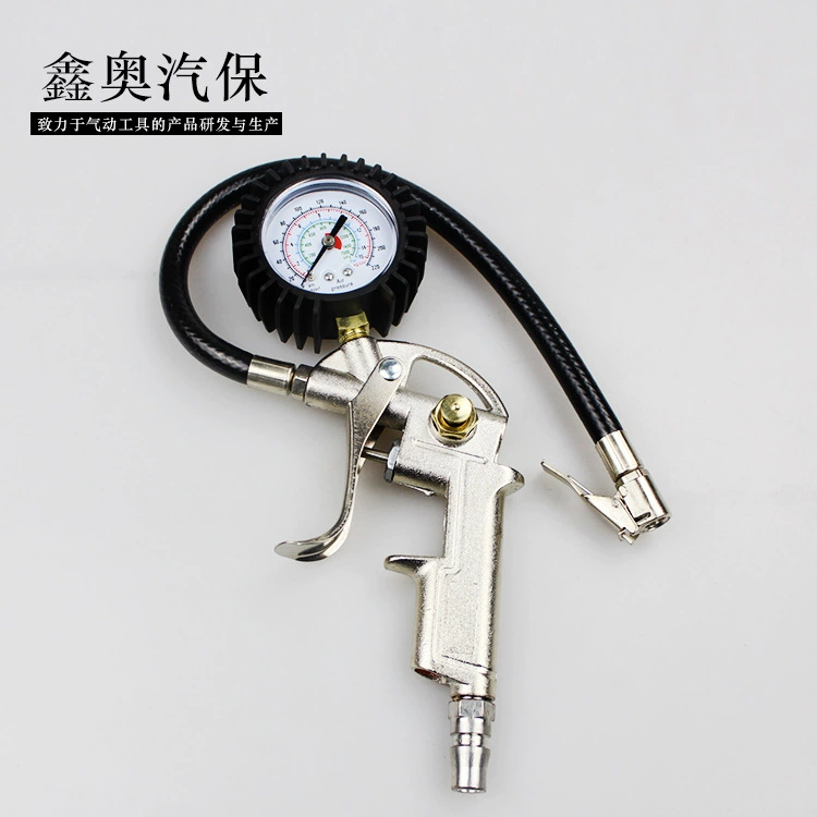 Манометр для контроля давления в шинах автомобиля с трубкой для накачивания, измеритель давления в шинах, воздушный насос, инструмент для ремонта автомобилей