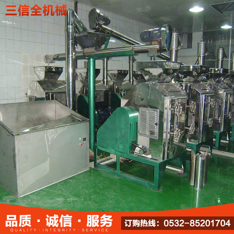 辣椒对辊粉碎机组SXC-101 小型辣椒粉碎机商用酱料智能