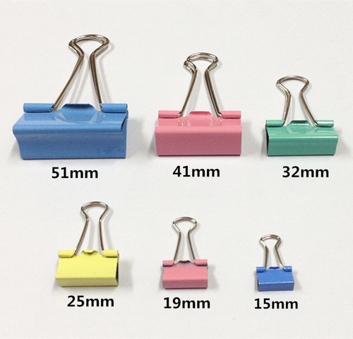 Factory direct sales color long tail bill holder 15mm tube (60 pieces) long tail clip dovetail clip bill holder