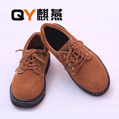 Manufacturer of safety toe work shoes with steel toe, anti-puncture, anti-strike, welding shoe, wear-resistant, breathable, reverse fur cowhide.