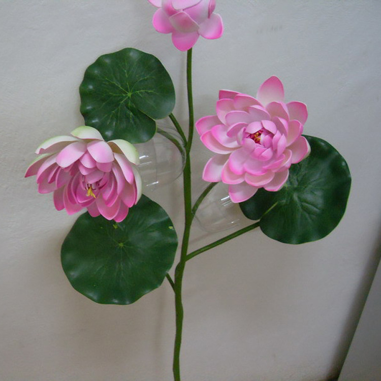 【厂家供应】高档逼真 价格低廉仿真带杆荷花 仿真荷花