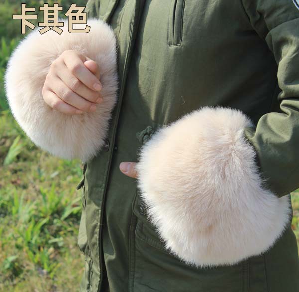 Pulsera de piel de zorro de piel sintética de piel de mapache pulsera de piel de conejo de piel sintética