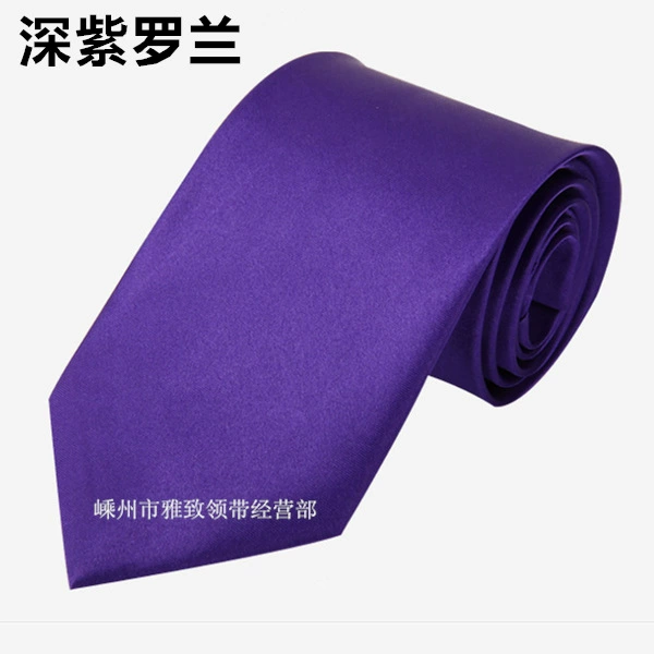 Tie (Yazhi) 8 cm Width, Handmade Business Necktie, Plain Satin Look, Multi-Color Options
