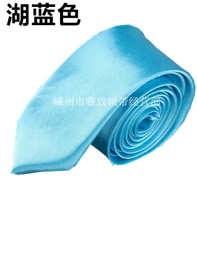 Tie (Yazhi) 8 cm Width, Handmade Business Necktie, Plain Satin Look, Multi-Color Options