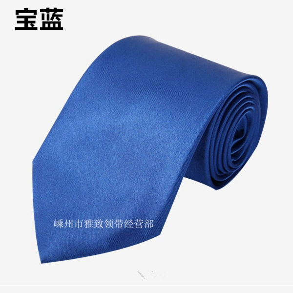 Tie (Yazhi) 8 cm Width, Handmade Business Necktie, Plain Satin Look, Multi-Color Options