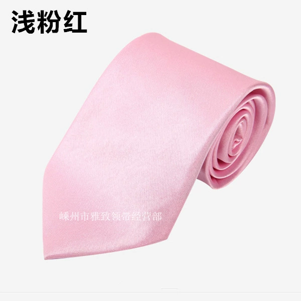 Tie (Yazhi) 8 cm Width, Handmade Business Necktie, Plain Satin Look, Multi-Color Options