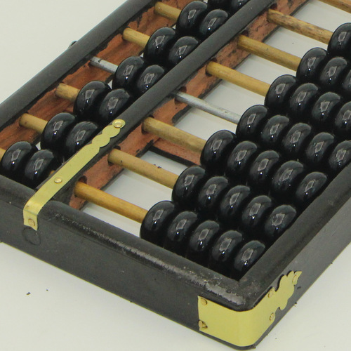 Large No. 2 and No. 5 Children's Abacus for Elementary Students, 13-Row Solid Wood Abacus with 7 Beads per Row—Traditional Style for Mental Arithmetic