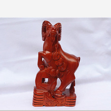 供应越南木质工艺品 缅甸花梨木山羊摆件寓意三羊开泰 工艺品