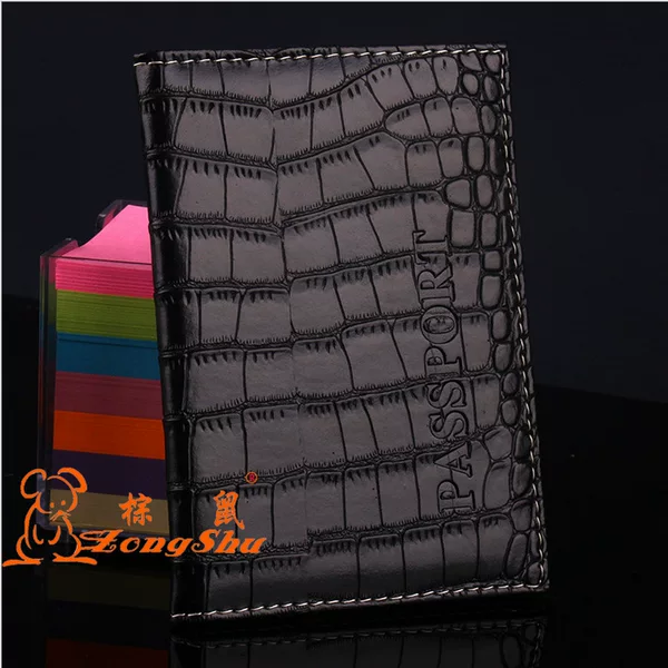 Cross-Border Leather Crocodile Pattern Passport Holder Passportpu Leather Passport Cover Passport Bag Travel Passport Book Wholesale