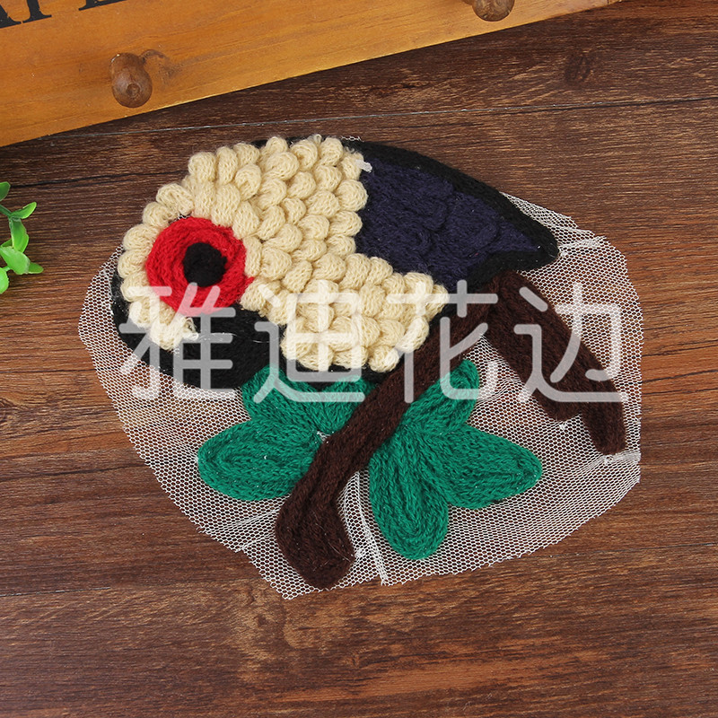 厂家供应 优质手工diy配饰 精美鹦鹉服饰装饰胸花服装辅料 爆款