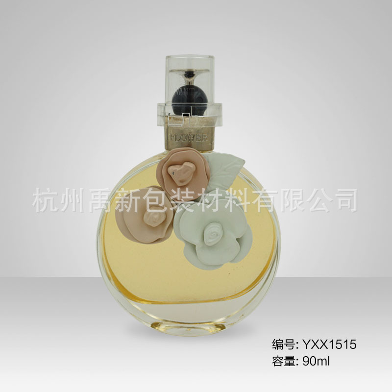 90ml喷雾瓶 香水瓶 玻璃瓶 YXX1515 玻璃香水瓶 三花瓶喷头盖子
