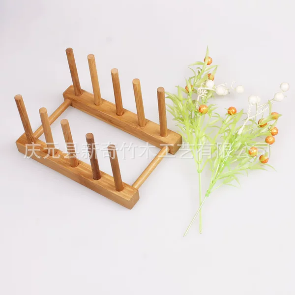 Bamboo and Wood Organizer Rack, Placemat Storage, Draining Rack, Dish Rack, Bowl Rack, Cup Rack, Kitchen Utensil Storage, Countertop Storage Rack