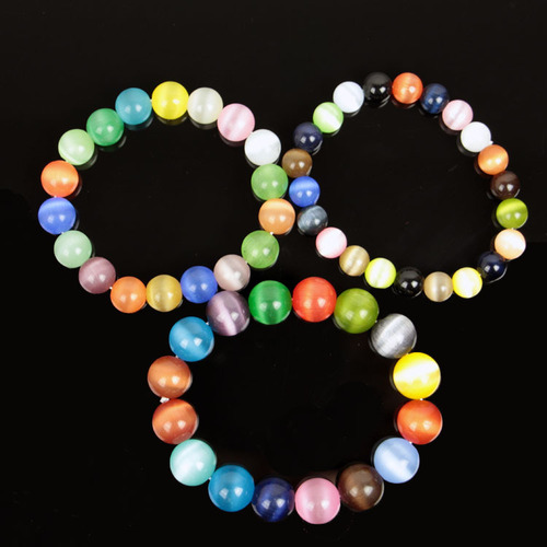 Cat's Eye Bracelet Wholesale Cat's Eye Single Loop Bracelet Paojianghu Jade Stall Colored Cat's Eye 1.8 2.0