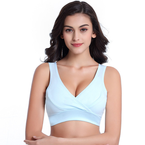 Maternity Bra Backless Bra Cupless Cross Nursing Bra Comfortable Maternity Sleeping Bra No Pads