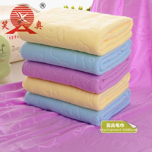 Factory direct sales microfiber towel multifunctional kitchen cleaning towel absorbent towel 30*70 embossed gift towel