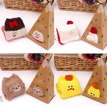 冬季日系珊瑚绒卡通毛圈袜女士圣诞家居袜加厚睡眠袜子圣诞限定