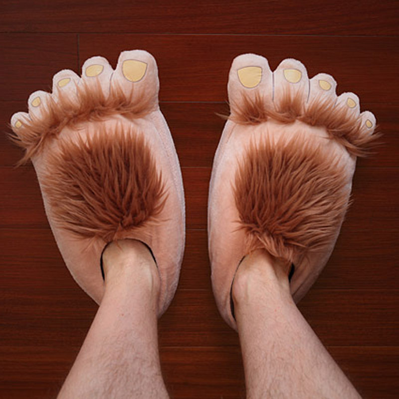Creative Retro Savage Cotton Slippers Hobbit Big Feet Home Plush Home Slippers Creative Retro Savage Cotton Slippers Hobbit Big Feet Home Plush Home Slippers