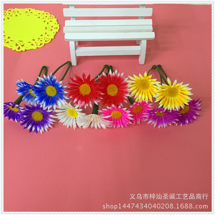 Artificial flower plastic sunflower sunflower decorative photography props jewelry hairpin headdress artificial aquatic plant accessories