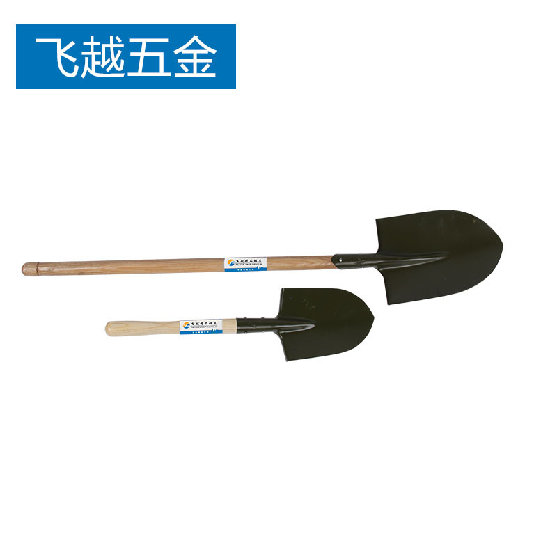 铁锹厂家飞越牌204钢锹野营专用铁锹铁铲户外大小绿色尖头方头锹