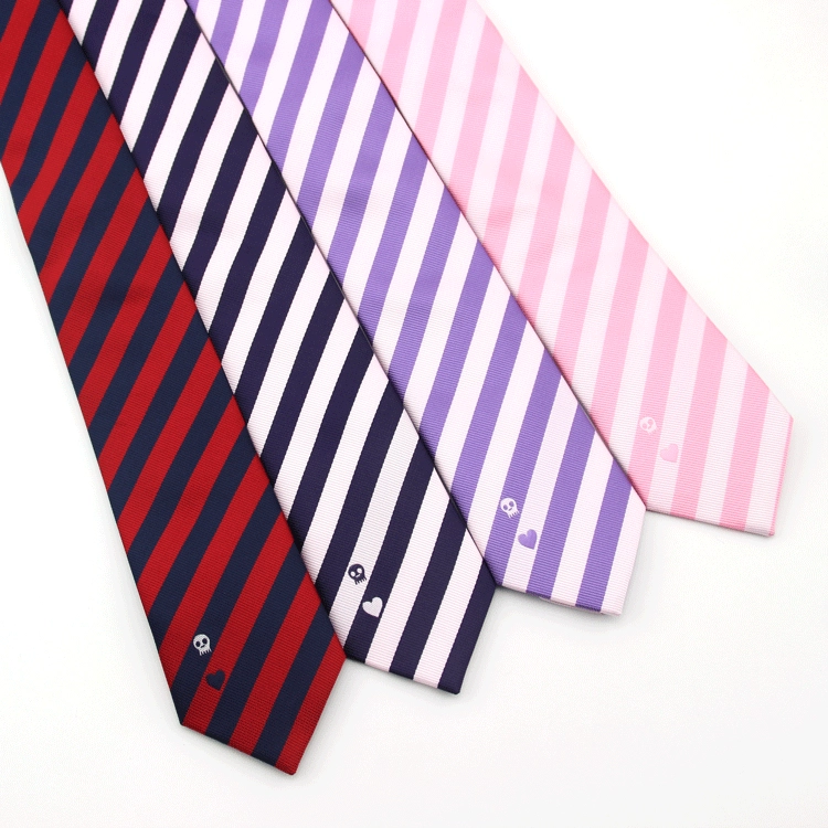 Японская Униформа JK Студенческие Аксессуары Костюм Матроса Полосатый Череп Вышитый Асимметричный Галстук