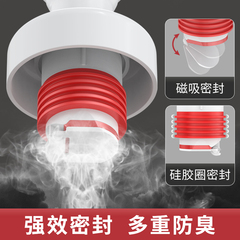 Kitchen sink drain plug three-way overflow sump basin faucet washing machine drain pipe odor eliminator