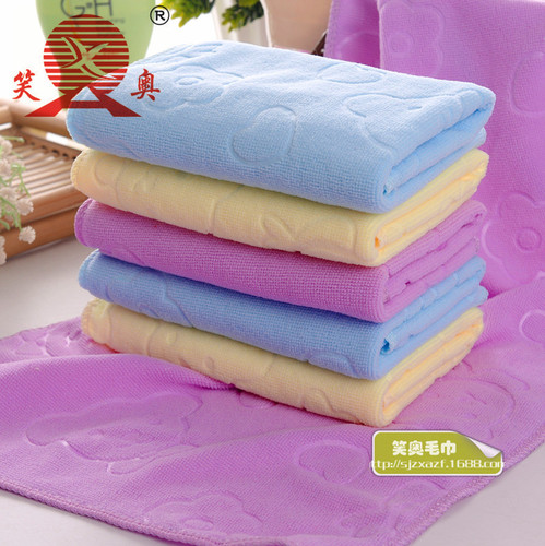 Factory direct sales microfiber towel multifunctional kitchen cleaning towel absorbent towel 30*70 embossed gift towel