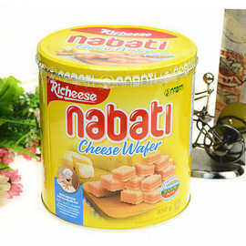 印尼进口威化 丽芝士纳宝帝奶酪味威化饼干300g罐装 年节福利团购