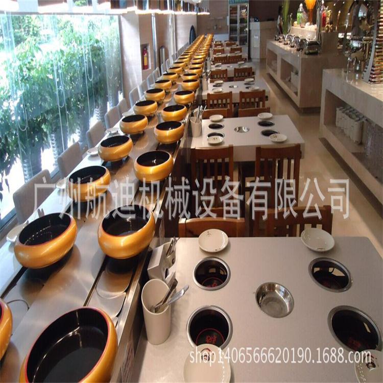 厂家直供回转火锅设备自助传送带旋转寿司输送带餐饮专用滚轮
