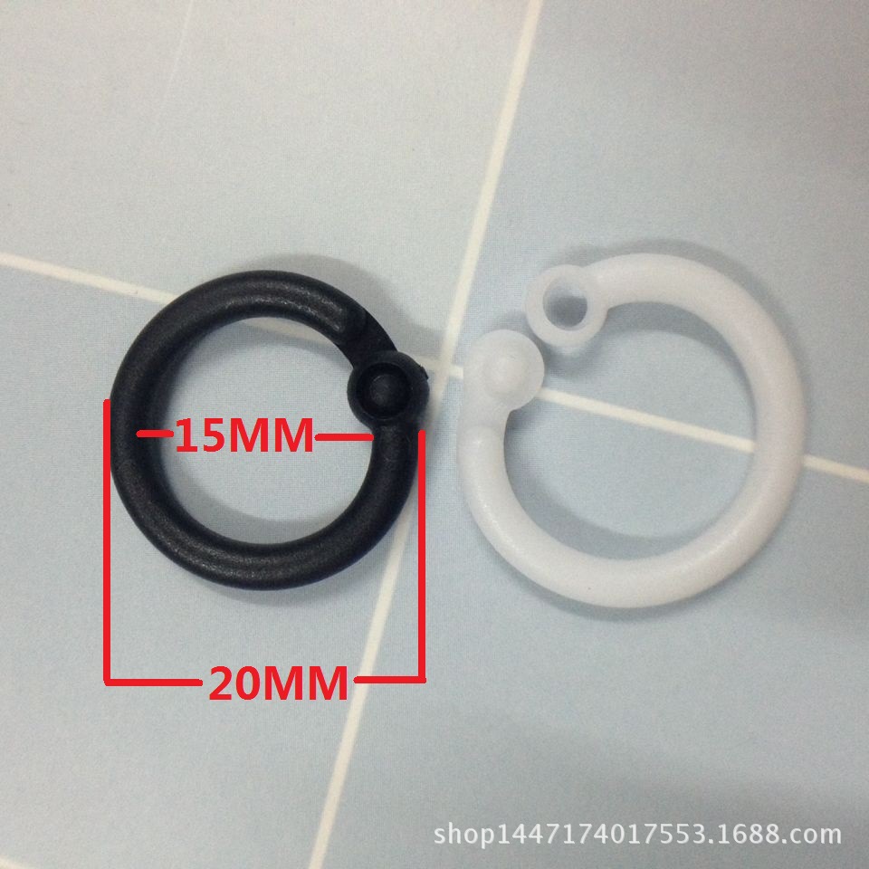 塑料开口环扣 PP圈扣 彩色书卡圈 可拆连接环 挂版扣