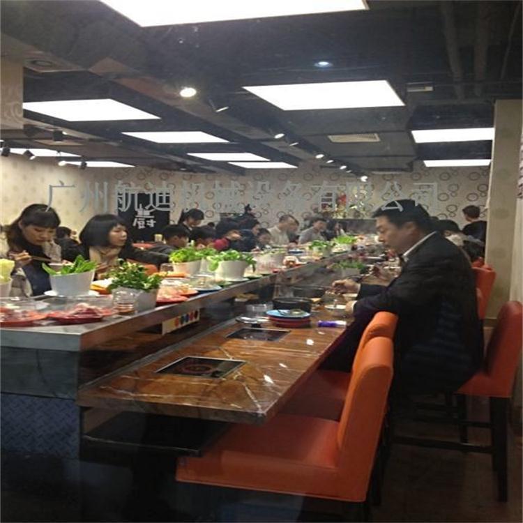 厂家供应生产自助回转火锅设备传送旋转输送能力强输送带