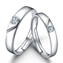 永结同心情侣戒指一对男女活口对戒日韩简约个性时尚手饰品送女友
