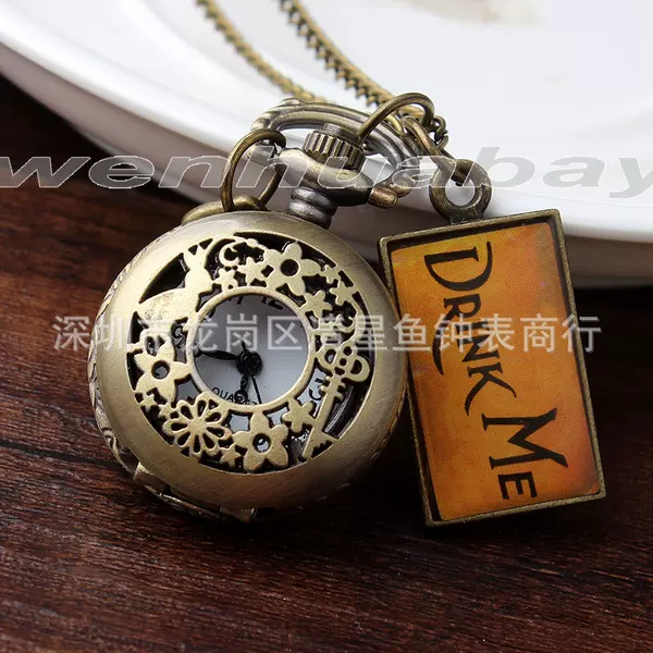 Aliexpress Ebay Export Mori Girl Metal Alloy Drift Bottle Wishing Bottle Small Tea Creative Gift Pocket Watch