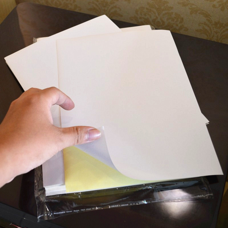 喷墨A4空白不干胶贴纸 哑面毛面粗面不干胶打印纸 标签打印纸