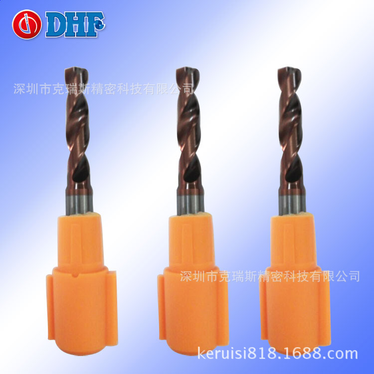 正品台湾DHF钨钢内冷钻DAO070 2刃涂层钻可加工3倍钻头直径深度