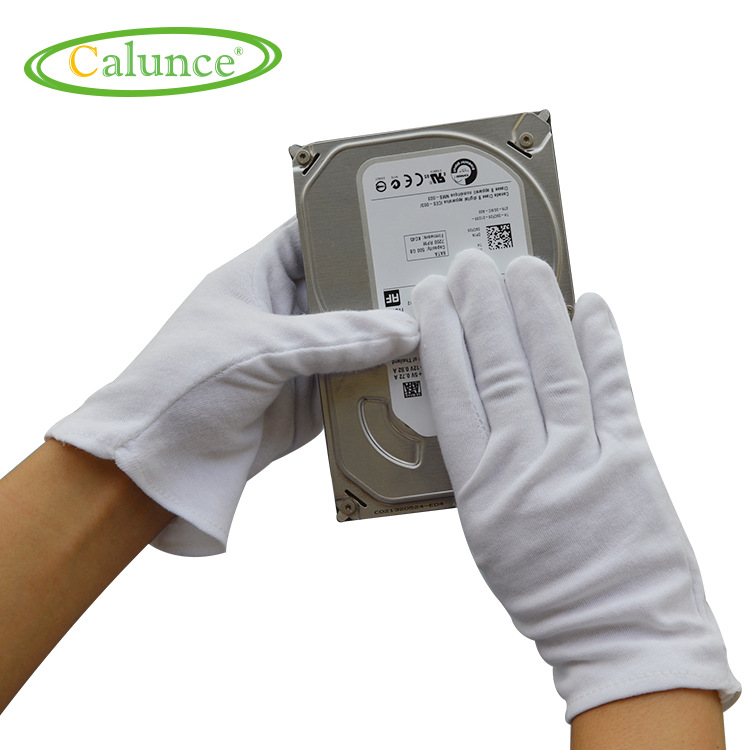 厂家销售纯 棉手套 白色 双面 纯棉作业手套 文玩盘珠礼仪手套