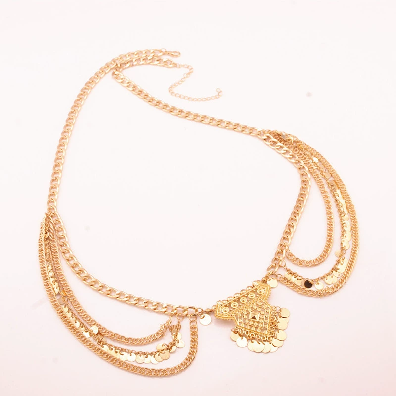 Европейско-американская резная плавная советская талия цепь модная ломаная тело цепь пляжная повседневная талия украшение оптом
