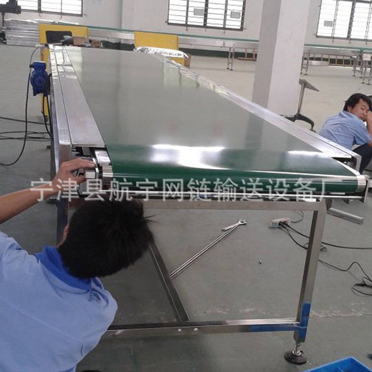 厂家制作皮带输送机 皮带转弯机 流水线烤肉皮带机 胶带输送机