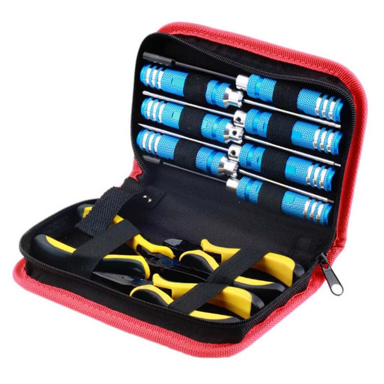 10件套工具包套装 螺丝刀 钳子 套筒航模工具