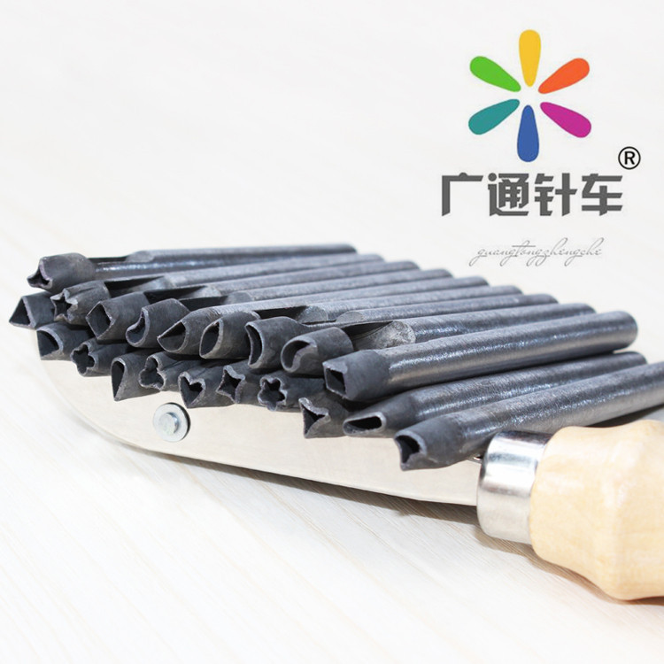 批发DIY皮革工具5mm异形花冲子皮革打花器打孔器20个花型冲花样冲