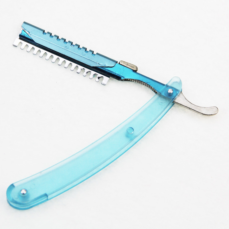 Factory direct supply translucent plastic handle 77 blade holder shaving feather blade holder 77 single-sided blade holder