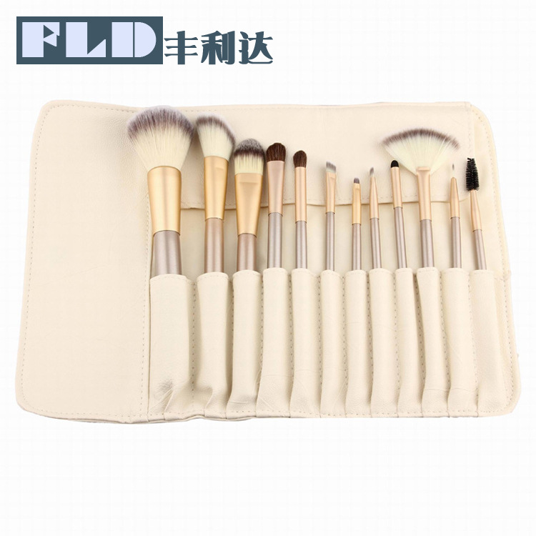 12/18/24 brocha de maquillaje brocha de sombra de ojos beige juego de maquillaje de belleza fabricante transfronterizo al por mayor conjunto completo de herramientas