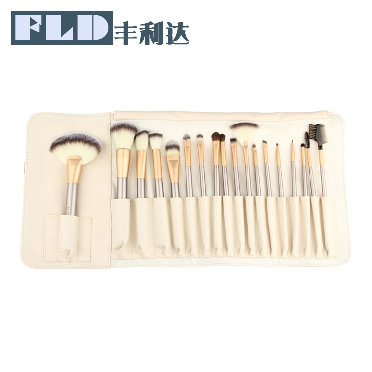 12/18/24 brocha de maquillaje brocha de sombra de ojos beige juego de maquillaje de belleza fabricante transfronterizo al por mayor conjunto completo de herramientas