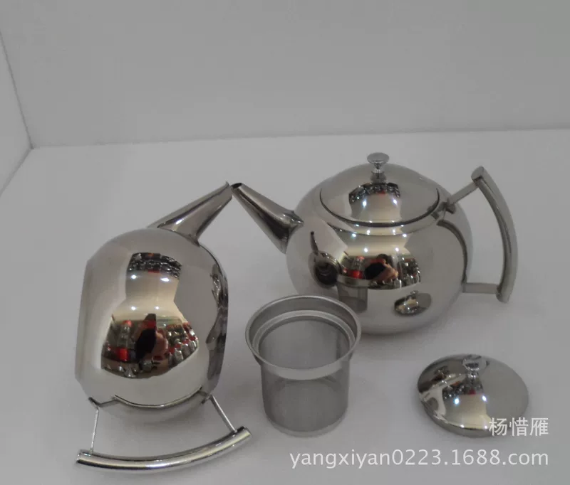 Кофейник из нержавеющей стали HaoBangShou без крана с сеткой для жемчужного чая, индукционная модель, многофункциональный гостиничный чайник