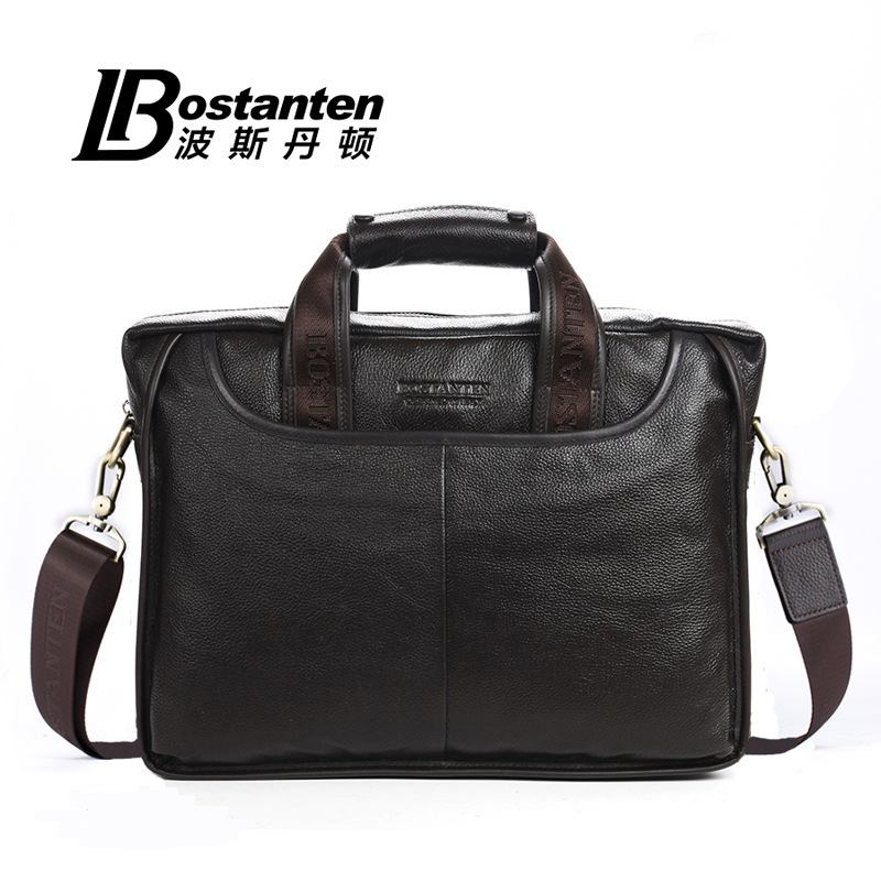 ペルシャダントン男性バッグビジネス男性ハンドバッグ横型シングルショルダーバッグ本革ブリーフケースパソコンバッグ