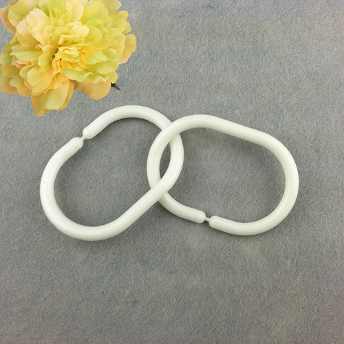 Manufacturer wholesale C-type curtain ring single hook, plastic shower curtain ring white curtain accessories in multiple specifications