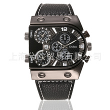 Oulm欧镭9315 男士时尚三机芯假三眼多功能石英手表 quartz watch
