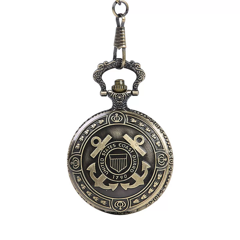 Crown, retro bronze big pocket watch