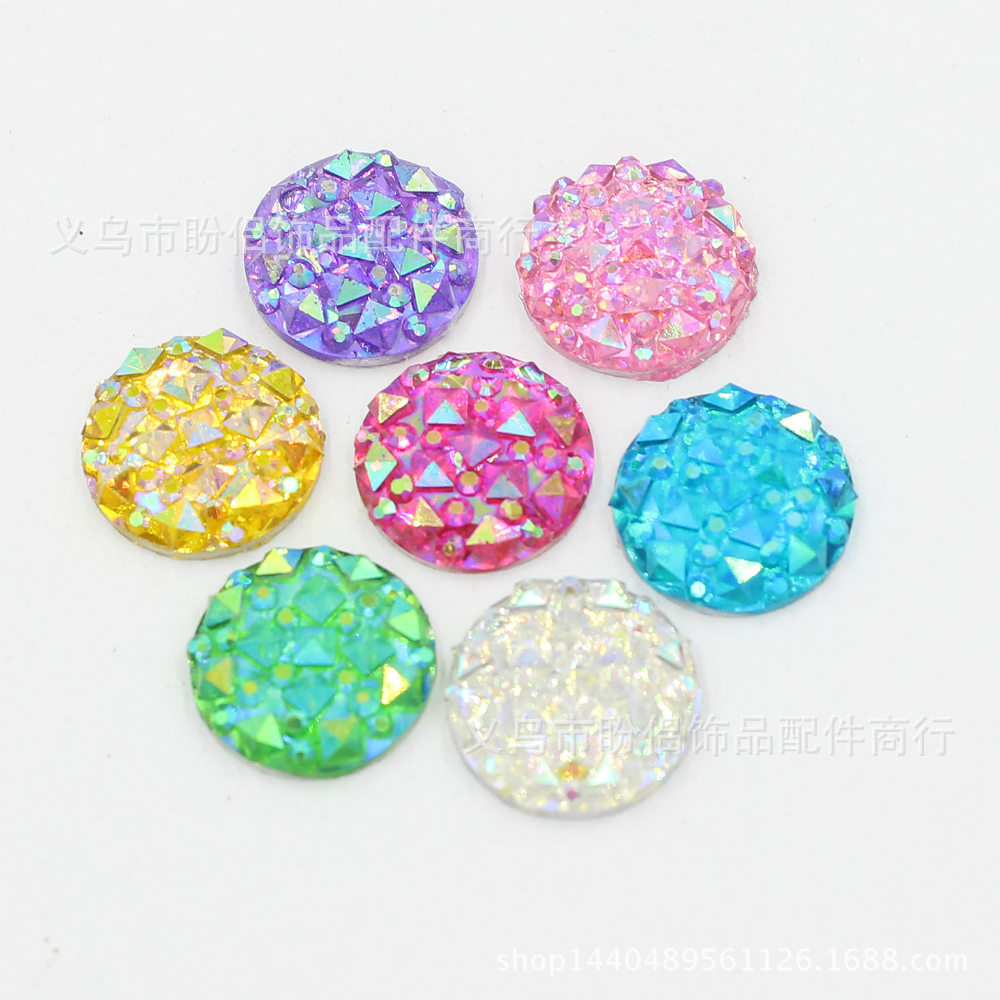 Resin ore 12mm resin diamond stars resin pineapple Surface accessories DIY hair accessories