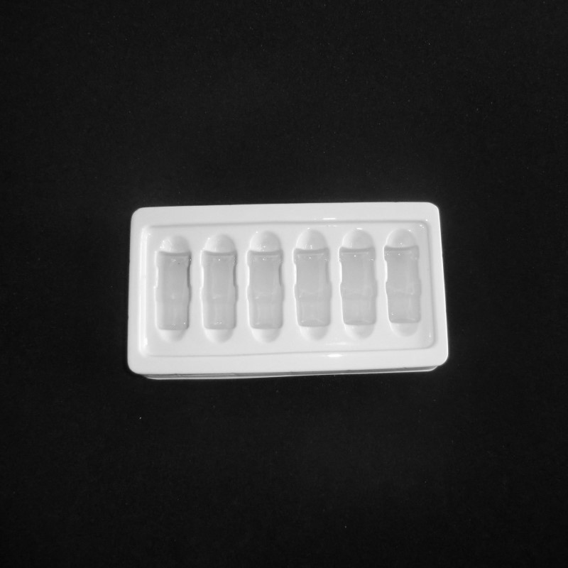 厂家定zhi：口服液吸塑托盘 医用玻璃瓶吸塑包装 PVC白色内托